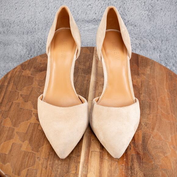 J. Crew Factory Suede d'Orsay pumps in Saddle Beige Size 7 - Picture 2 of 5